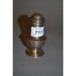 Similar smaller silver baluster form pepper