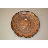 20th Century French circular wall plaque embossed with a coat of arms