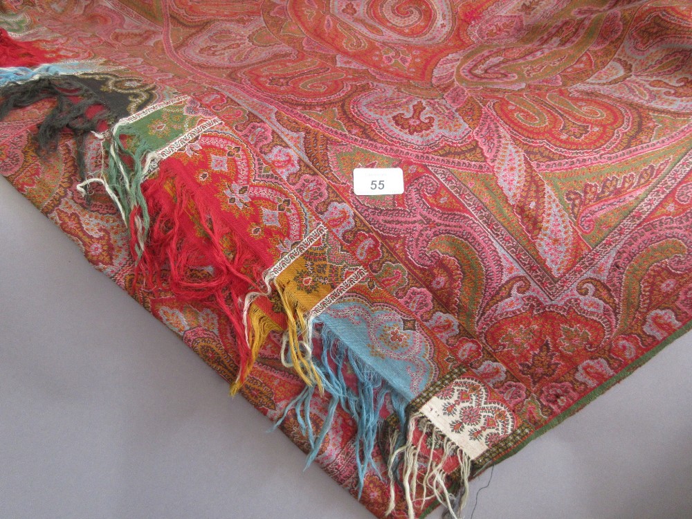 Large Paisley pattern shawl / table cover,