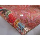 Large Paisley pattern shawl / table cover,