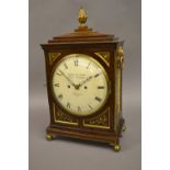 Regency mahogany gilt brass mounted bracket clock,