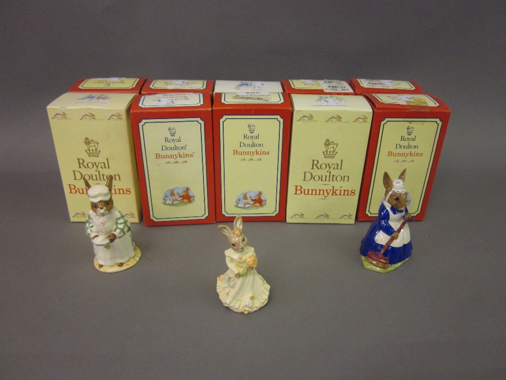 Similar group of ten Royal Doulton Bunnykins figures in original boxes