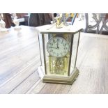 20th Century gilt brass anniversary clock by Kundo