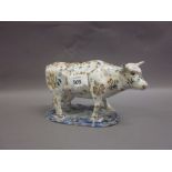 Quimper pottery figure of a cow