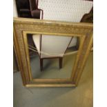 19th Century rectangular gilt picture frame (a/f)
