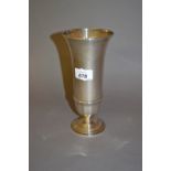 Modern London silver baluster form pedestal flower vase, London,