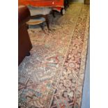 Heriz carpet with centre medallion and all-over floral design with multiple borders,