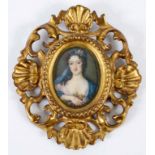 FRENCH SCHOOL MID 18TH CENTURY Portrait of Eleanor Ambrose* (1718-1816) holding a wreath of
