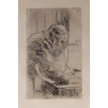 •PIERRE BONNARD (1867-1947) LE GRAVEUR (M.114) Etching, c.1930 19 x 11.5cm.; with two further