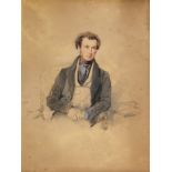 GEORGE RICHMOND, RA (1809-1896) PORTRAIT OF CHARLES JOHN SHORE, LATER 2nd LORD TEIGNMOUTH Seated