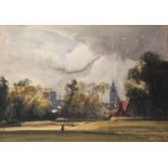 THOMAS SHOTTER BOYS (1803-1874) BRUSSELS: DISTANT VIEW OF NOTRE DAME DE LA CHAPELLE Inscribed