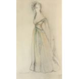 •LESLIE HURRY (1909-1978) COSTUME DESIGN FOR LEONORA, ACT 1, SCENE 1 Signed and dated 1951,