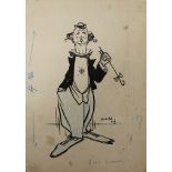 •HENRY MAYO BATEMAN (1887-1970) STUDY OF A CLOWN: `£100 A WEEK` Signed with initials and dated 08,