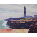 •RONALD JESTY (1926-2016) PORTLAND BILL Signed and dated 05, watercolour 23.5 x 29.5cm. ++ Good