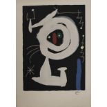 •JOAN MIRO (1893-1983) FEMME DANS LA NUIT (FEMME LUNAIRE) Lithograph printed in colour, from