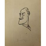 •HENRY MAYO BATEMAN (1887-1970) A STERN REGARD Pen and black ink over pencil, bears inscription Same