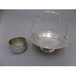 PLATED BASKET & INDIAN ZODIAC BOWL