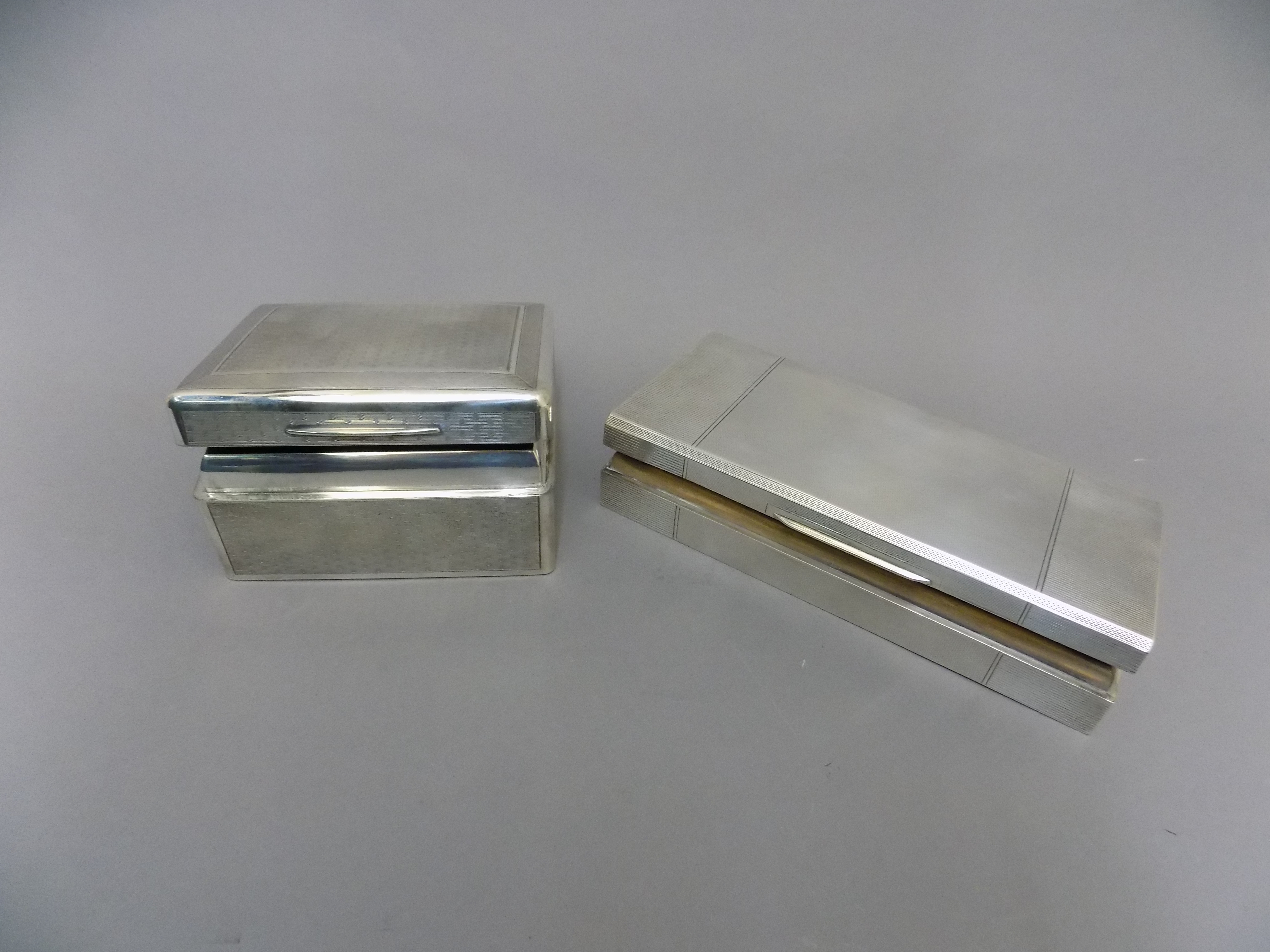 2 SILVER CIGARETTE BOXES