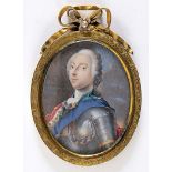 AFTER POMPEO BATTONI Portrait of Prince Charles Edward Stuart (1720-1788), half length and wearing