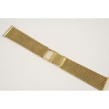 AN 18CT. GOLD WRISTWATCH STRAP of mesh design, with ladder clasp, 13.5cm. long, 37.6 grams.