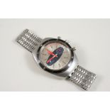 A GENTLEMAN'S STAINLESS STEEL CHRONOGRAPH SPRINT WRISTWATCH BY BREITLING the signed silver