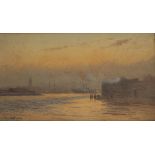 ALMA CLAUDE BURLTON CULL (1880-1931) THE EVENING GUN Signed and dated 09, watercolour 25.5 x