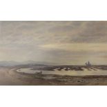 ISAAC COOKE (1846-1922) LOW TIDE ON THE SANDS Signed, watercolour 29 x 48cm. ++ Slightly faded