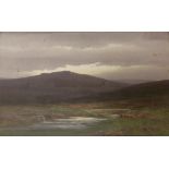 CHARLES EDWARD BRITTAN Jnr (1870-1949) MOORLAND SCENES Two, both signed, watercolour 27.5 x 44.