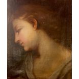 NORTH ITALIAN SCHOOL, 17/18th CENTURY HEAD OF A WOMAN Oil on canvas 35.5 x 30cm. ++ Unlined; some