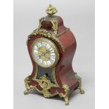 FRENCH LOUIS XV STYLE MANTEL CLOCK, late 19th century, of rococo form, the 4" dial with blue and