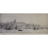 WILLIAM LIONEL WYLLIE, RA (1851-1931) TUGS AND SMALL CRAFT ON A BUSY RIVER Etching with drypoint,