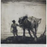 •OSWALD HAMILTON CUNINGHAM (1883-c.1935) HOMEWARDS Etching, printed with tone, on simili-japan,