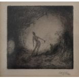 AUGUSTUS JOHN, OM, RA (1879-1961) THE BIG GROTTO (CD. 117) Etching, 1906, signed in pencil 7.3 x 7.