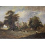 JOSEPH MURRAY INCE (1806-1859) ENVIRONS OF AN ANCIENT GARDEN Signed and dated 1853, bears