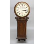 JOHN WALKER STATION REGULATOR, circa 1885, numbered 558 SE, the 17" painted dial, in a brass