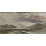 F Powell - Watercolour Lake Landscape - Lake District