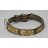 Large Leather & Brass Bear or Mastiff Collar