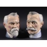 Pr Sarraguemine Character Jugs - Kitchener and Smutts