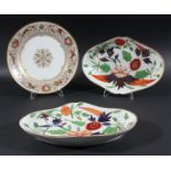 Pair of Spode Dishes and Armorial Plate (A/F)