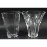 Two Large Baccarat Crystal Vases