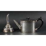 Silver Plated Wine Funnel and Teapot