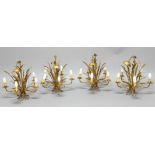 Set of Four Gilt Chandeliers - Rushes