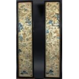 Pair of Chinese Silk Panels