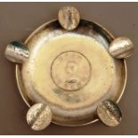 Chinese Silver Ashtray with Inset Chinese Coin