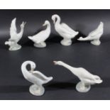 Set of Six Lladro / Nao Ducks