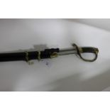 A RUSSIAN DRAGOONS SABRE & SCABBARD/BAYONET. A Russian Heavy Dragoons Gt War period with scabbard