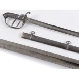 A LIGHT BRIGADE CHARGERS SWORD & SCABBARD. The 1821/22 pattern Cavalry sword of Capt John Atkins