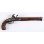 A BASS FLINTLOCK PISTOL. A C1775-1780 Bass of London marked fullstock Flintlock Pistol, with