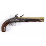 A PROBIN FLINTLOCK PISTOL. A Flintlock pistol by Probin of London, with flared muzzle on a 8"