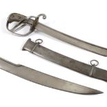 A LIGHT CAVALRY OFFICERS SWORD. A 1796 Light Cavalry pattern variant sword, with pipeback blade of